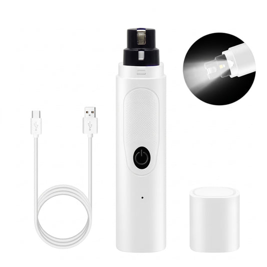 Rechargeable Dog Nail Grinder, USB Pet Nail Trimmer with LED Light for Dogs & Cats